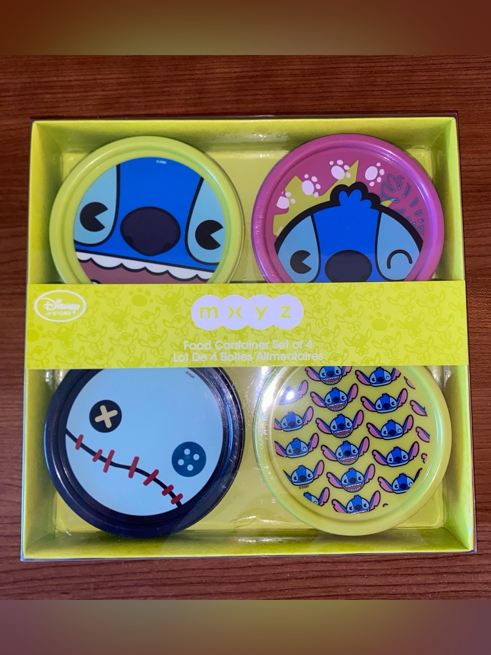 The Disney Store Stitch Myx Food Storage Containers - Set of 4 - new in box